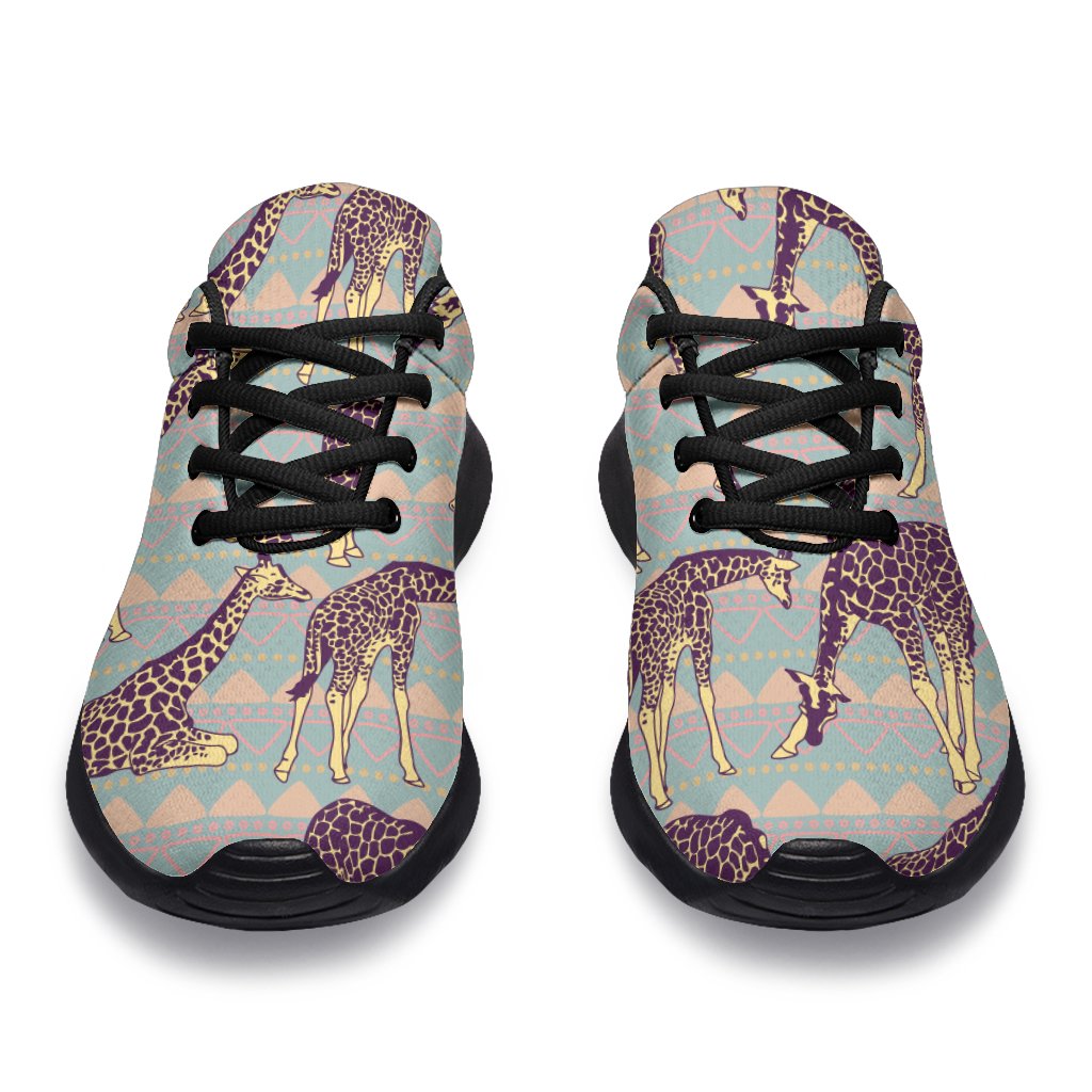 Aztec Giraffe Pattern Print Sport Shoes GearFrost