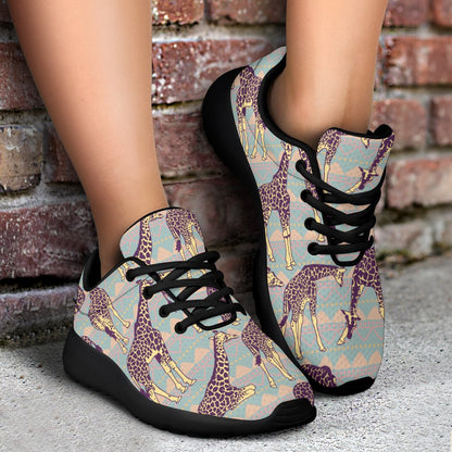 Aztec Giraffe Pattern Print Sport Shoes GearFrost