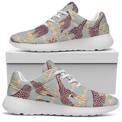 Aztec Giraffe Pattern Print Sport Shoes GearFrost