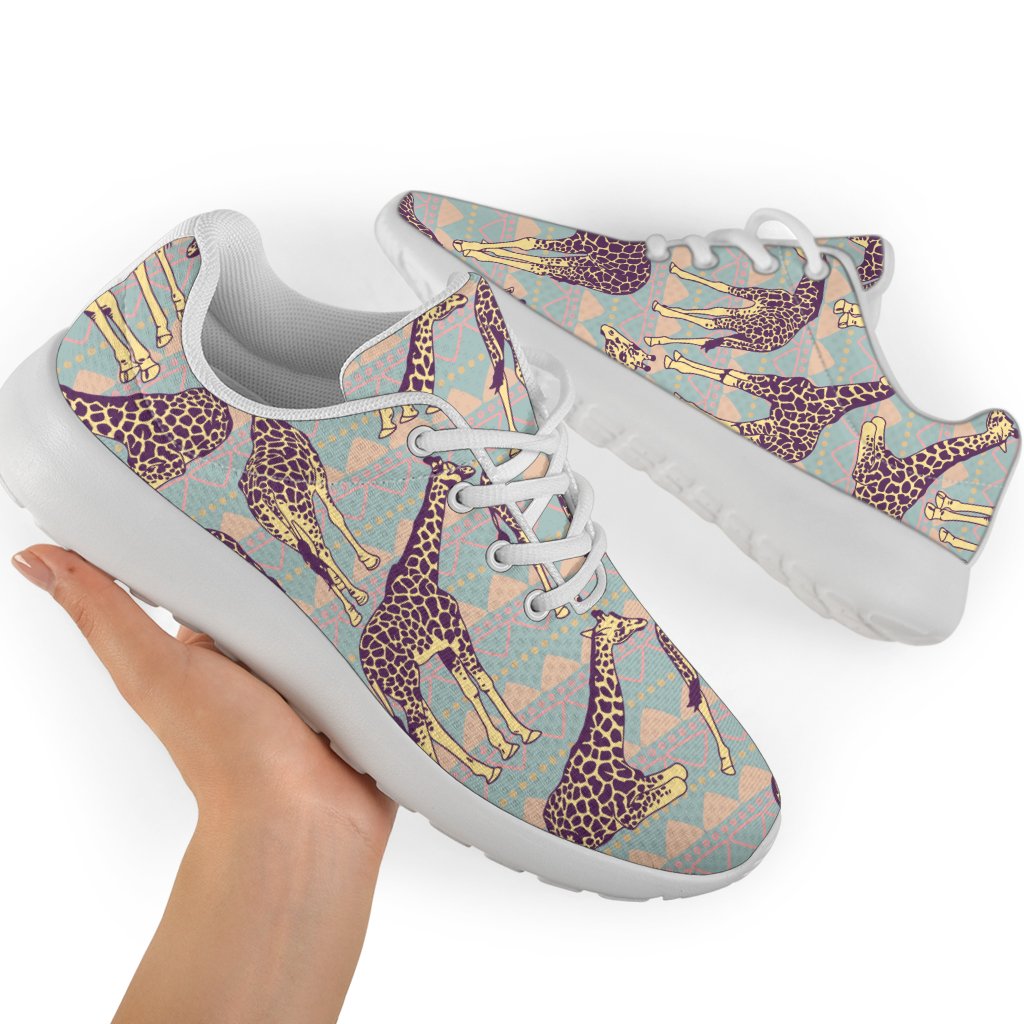 Aztec Giraffe Pattern Print Sport Shoes GearFrost