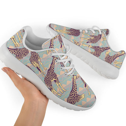 Aztec Giraffe Pattern Print Sport Shoes GearFrost
