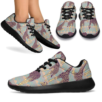 Aztec Giraffe Pattern Print Sport Shoes GearFrost