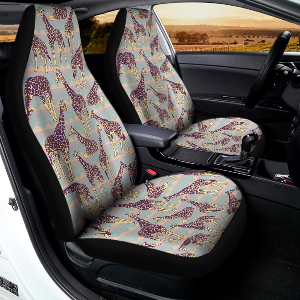 Aztec Giraffe Pattern Print Universal Fit Car Seat Covers