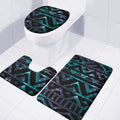Aztec Tribal Galaxy Pattern Print 3 Piece Bath Mat Set