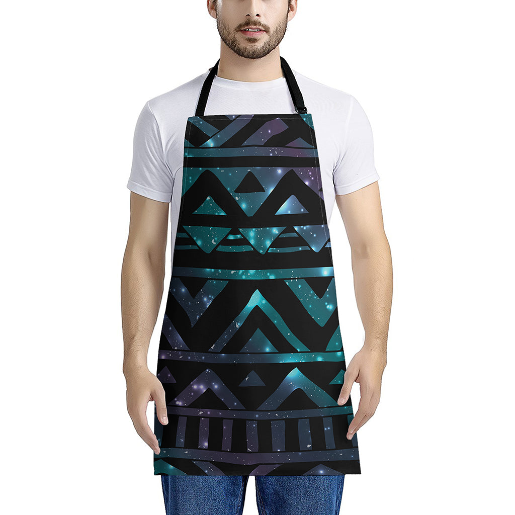 Aztec Tribal Galaxy Pattern Print Apron