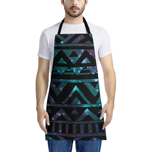 Aztec Tribal Galaxy Pattern Print Apron