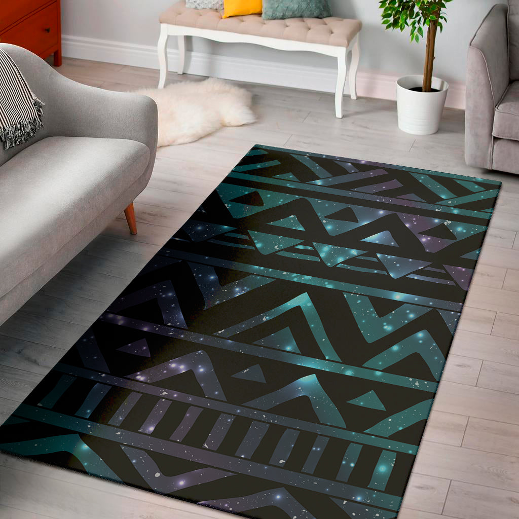Aztec Tribal Galaxy Pattern Print Area Rug