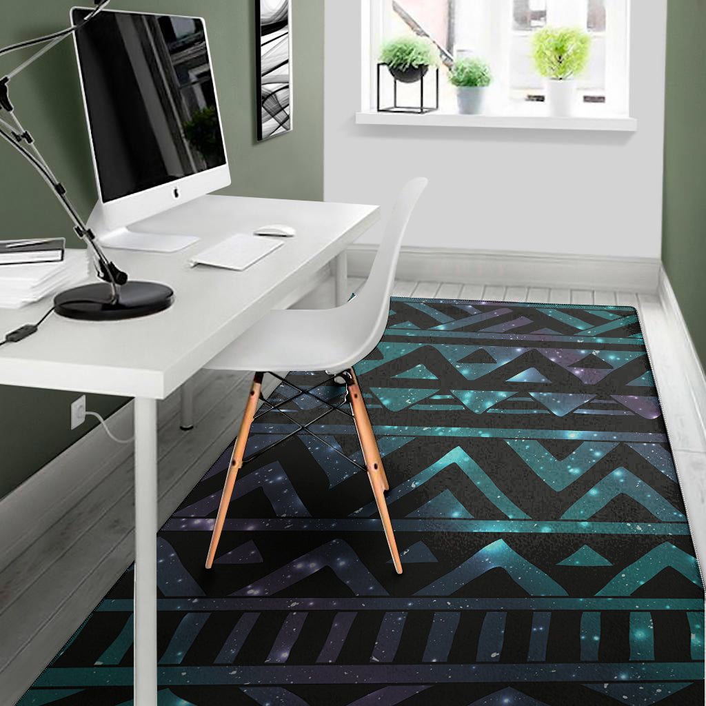 Aztec Tribal Galaxy Pattern Print Area Rug