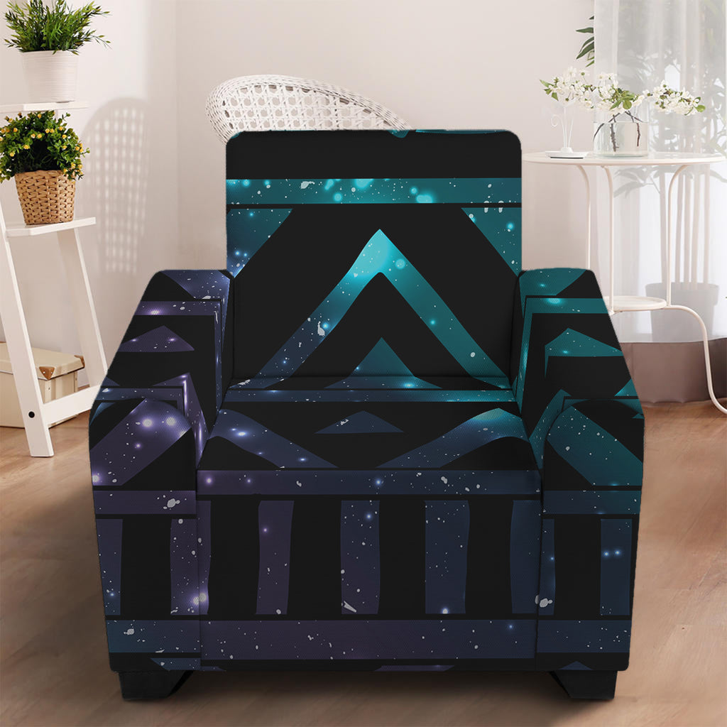 Aztec Tribal Galaxy Pattern Print Armchair Slipcover