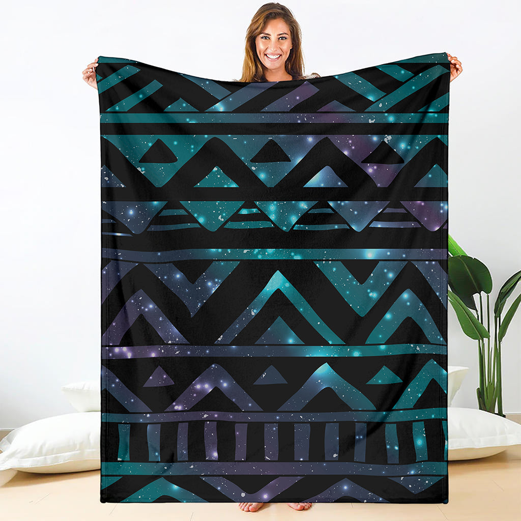 Aztec Tribal Galaxy Pattern Print Blanket