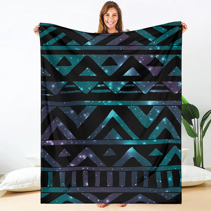 Aztec Tribal Galaxy Pattern Print Blanket