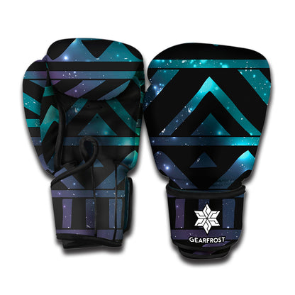 Aztec Tribal Galaxy Pattern Print Boxing Gloves