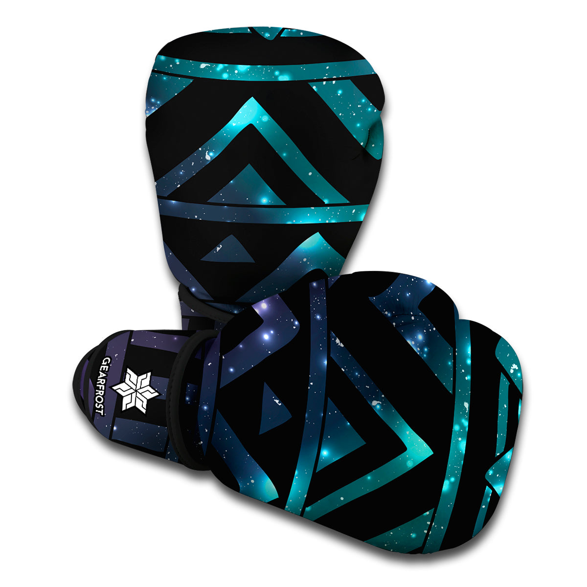 Aztec Tribal Galaxy Pattern Print Boxing Gloves