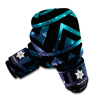 Aztec Tribal Galaxy Pattern Print Boxing Gloves