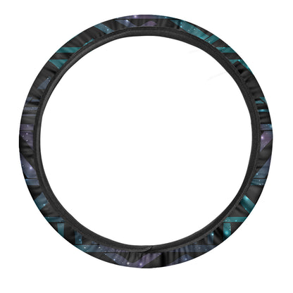 Aztec Tribal Galaxy Pattern Print Car Steering Wheel Cover