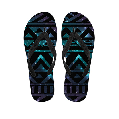 Aztec Tribal Galaxy Pattern Print Flip Flops