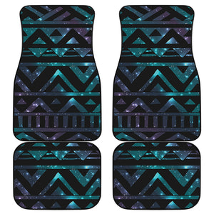 Aztec Tribal Galaxy Pattern Print Front and Back Car Floor Mats