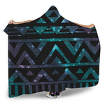 Aztec Tribal Galaxy Pattern Print Hooded Blanket