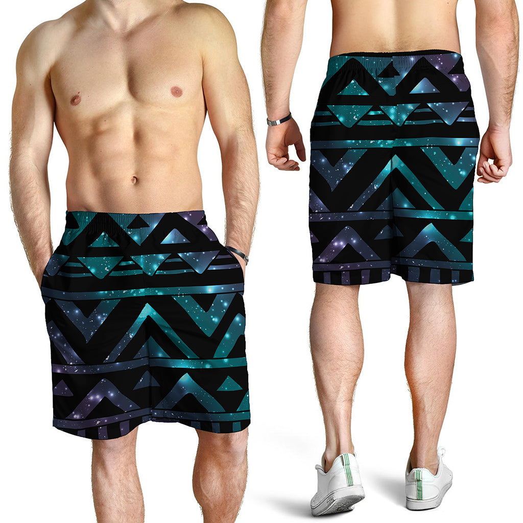Aztec Tribal Galaxy Pattern Print Men's Shorts