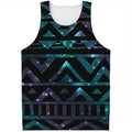 Aztec Tribal Galaxy Pattern Print Men's Tank Top
