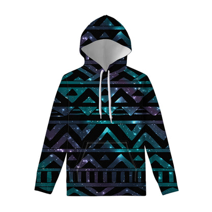 Aztec Tribal Galaxy Pattern Print Pullover Hoodie