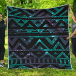 Aztec Tribal Galaxy Pattern Print Quilt