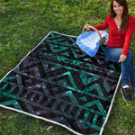 Aztec Tribal Galaxy Pattern Print Quilt