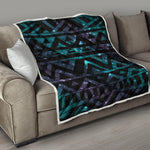 Aztec Tribal Galaxy Pattern Print Quilt