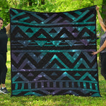 Aztec Tribal Galaxy Pattern Print Quilt