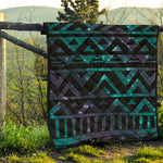 Aztec Tribal Galaxy Pattern Print Quilt