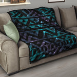 Aztec Tribal Galaxy Pattern Print Quilt