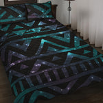 Aztec Tribal Galaxy Pattern Print Quilt Bed Set