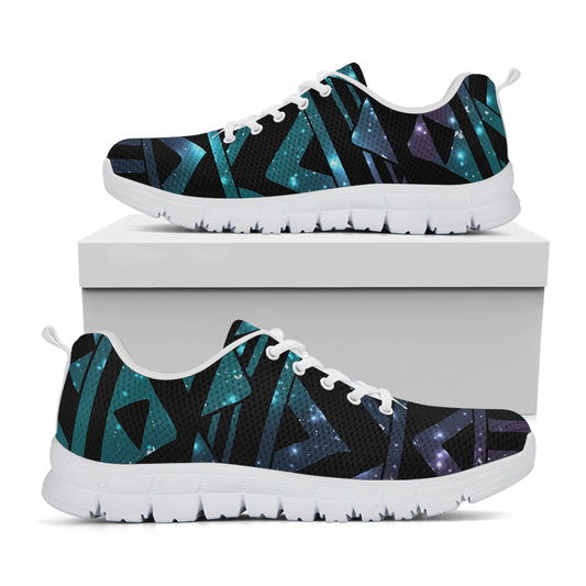 Aztec Tribal Galaxy Pattern Print White Sneakers