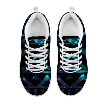 Aztec Tribal Galaxy Pattern Print White Sneakers
