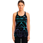 Aztec Tribal Galaxy Pattern Print Women's Racerback Tank Top