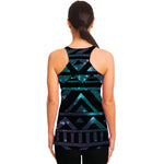 Aztec Tribal Galaxy Pattern Print Women's Racerback Tank Top