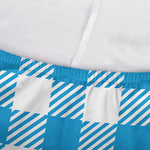 Azure Blue And White Gingham Print Sofa Cover