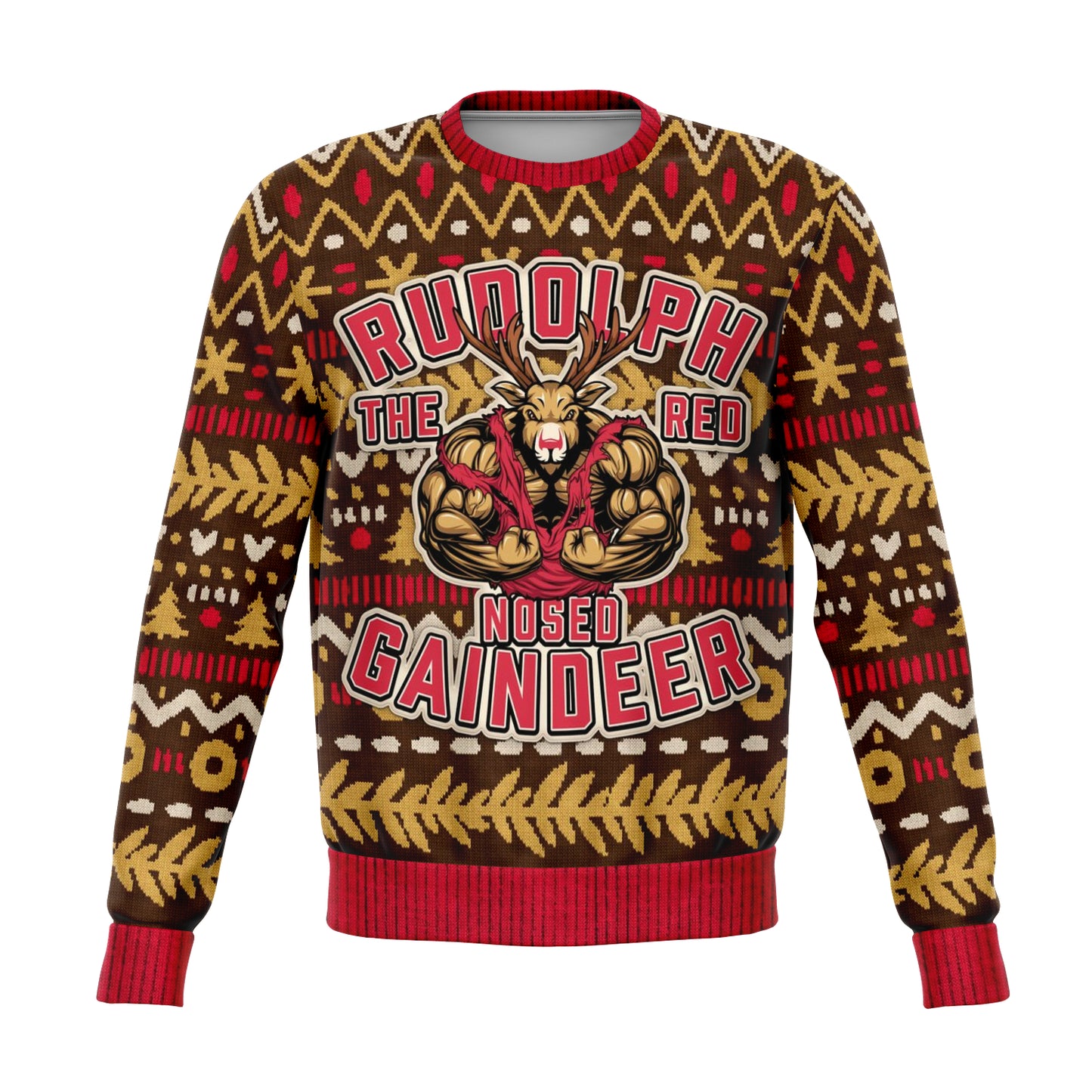 Rudolph The Red Nosed Gaindeer Ugly Christmas Sweater