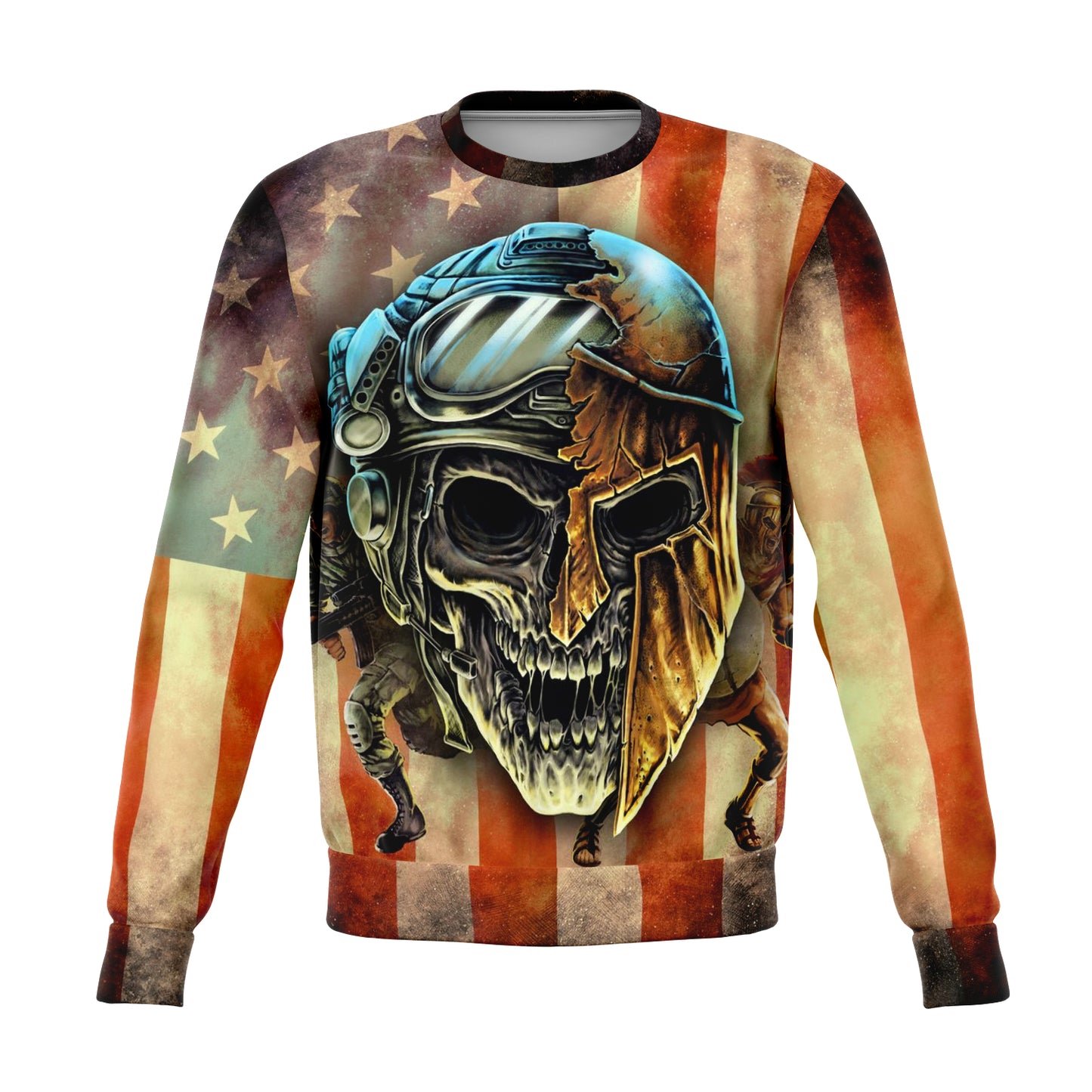 American Spartan Warrior Soldier Crewneck Sweatshirt