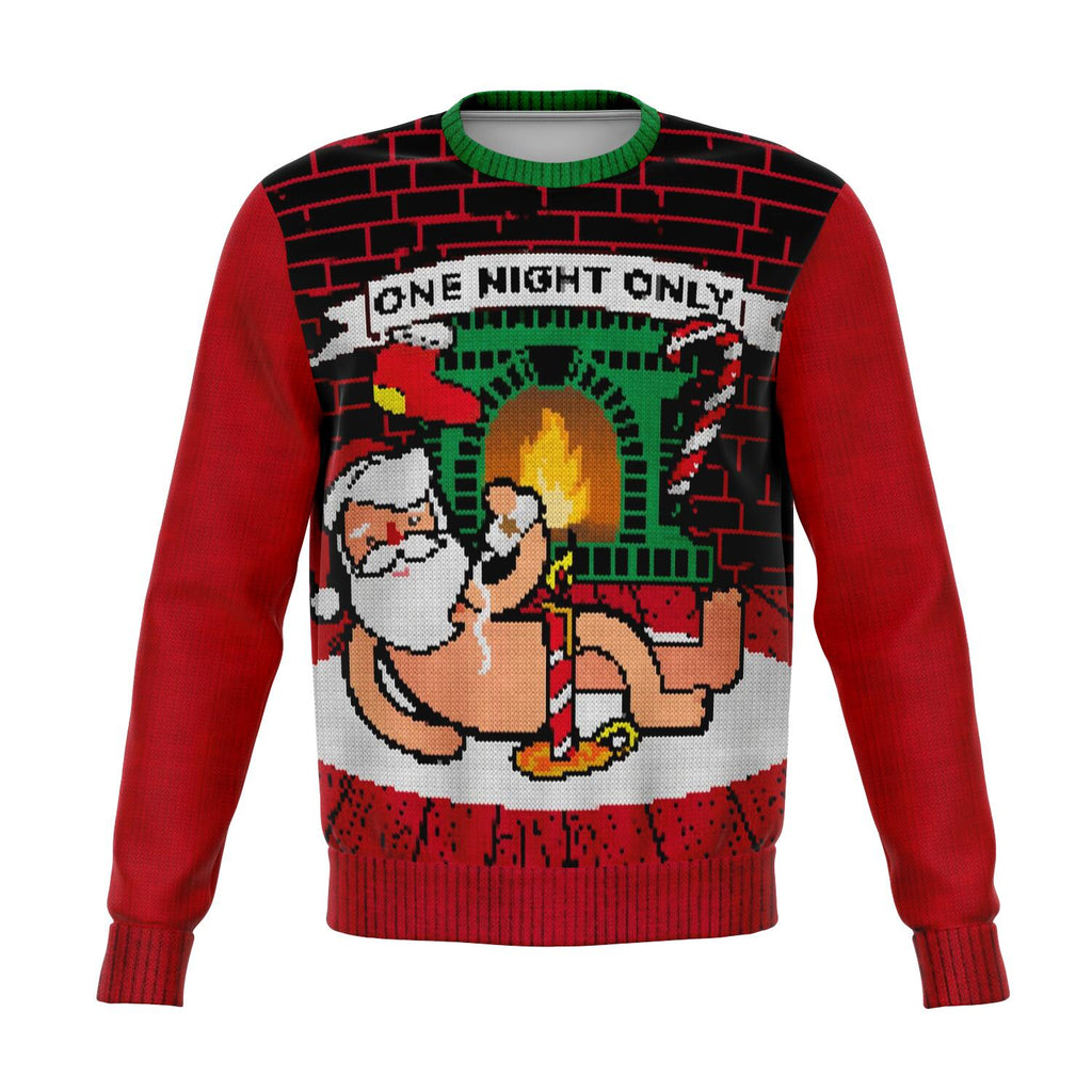 Santa One Night Only Christmas Crewneck Sweatshirt