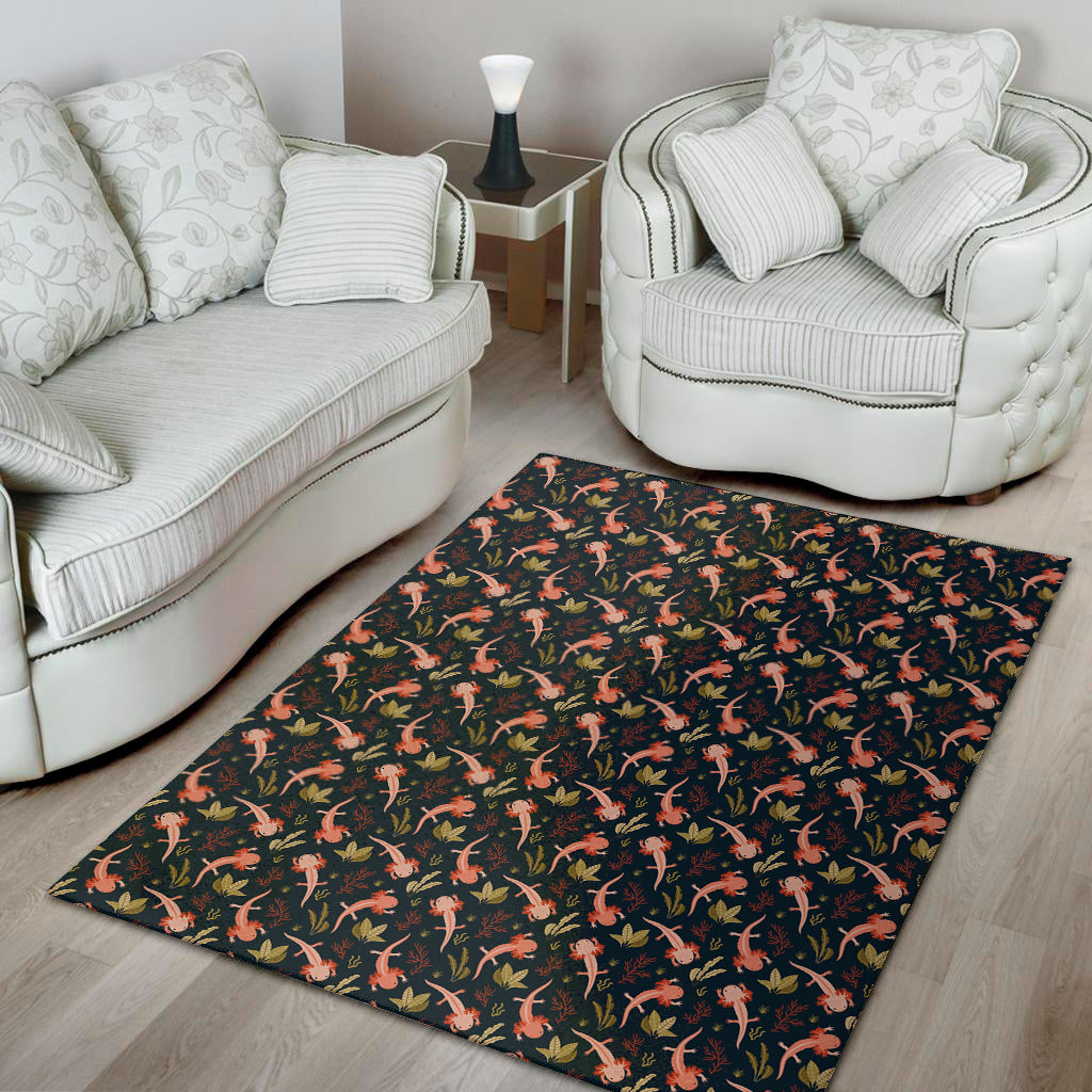 Baby Axolotl Pattern Print Area Rug