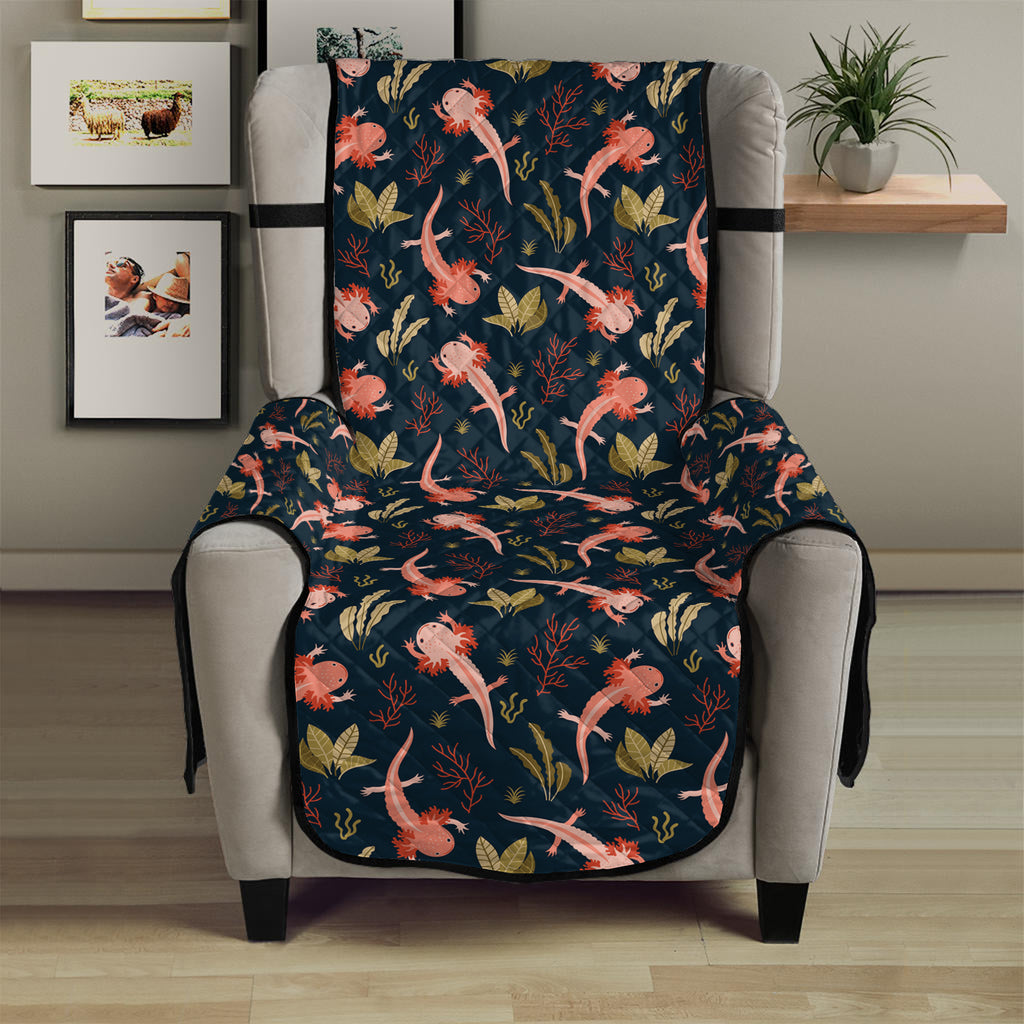 Baby Axolotl Pattern Print Armchair Protector