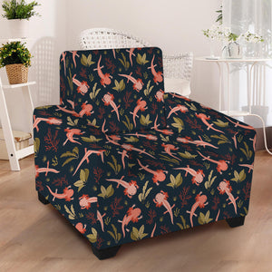 Baby Axolotl Pattern Print Armchair Slipcover