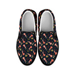 Baby Axolotl Pattern Print Black Slip On Shoes