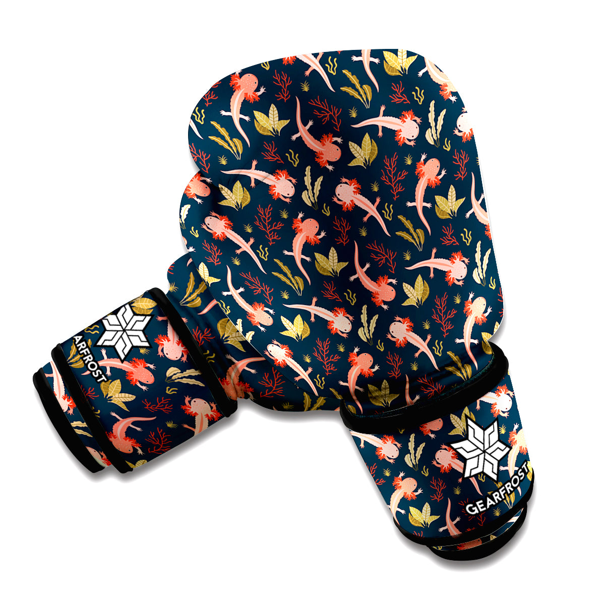 Baby Axolotl Pattern Print Boxing Gloves