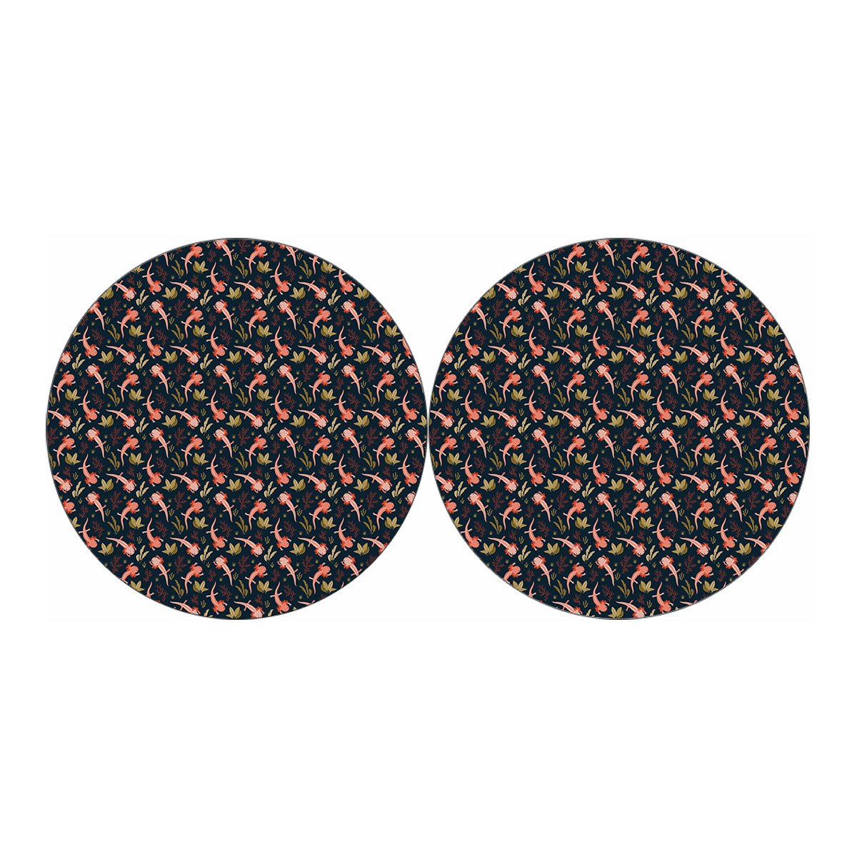 Baby Axolotl Pattern Print Car Coasters