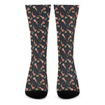 Baby Axolotl Pattern Print Crew Socks