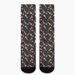 Baby Axolotl Pattern Print Crew Socks