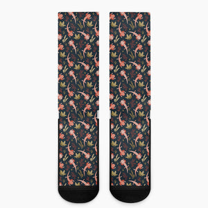 Baby Axolotl Pattern Print Crew Socks