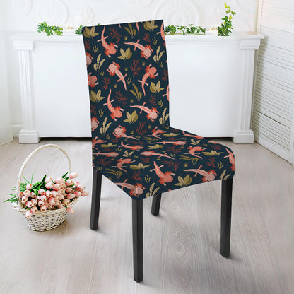 Baby Axolotl Pattern Print Dining Chair Slipcover